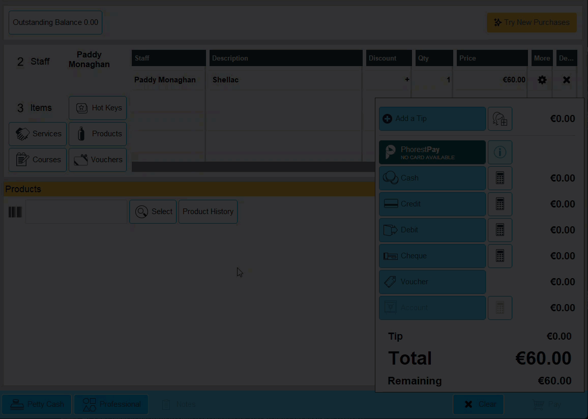 How do I take a split payment with my PhorestPay Card Terminal