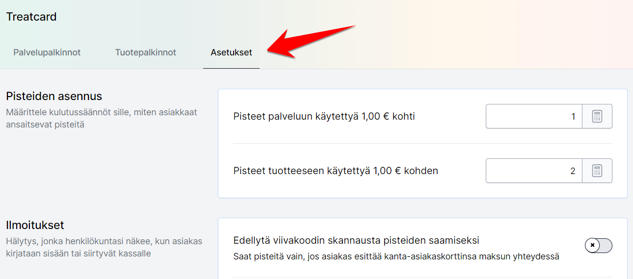 TreatCard - Asetukset välilehti.png