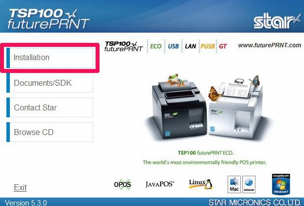 How to set up a Star TSP100 receipt printer on a Salon Software