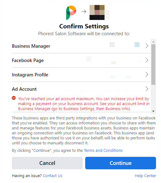 Facebook login - Salon Booking System Knowledge Base